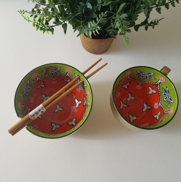 🎁Great Gift Idea🎁 Chinese Bowl Set w/Chopsticks - Picture 2 of 3
